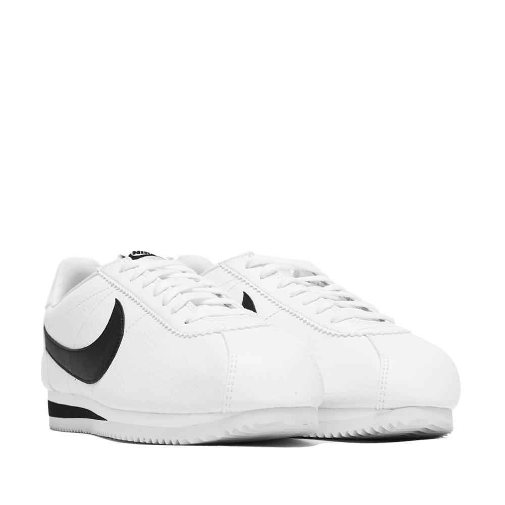 Nike Classic Cortez Leather White/Black at shoplostfound, 45