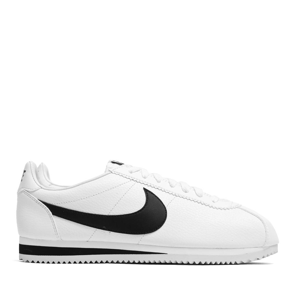 Nike Classic Cortez Leather White/Black at shoplostfound, side