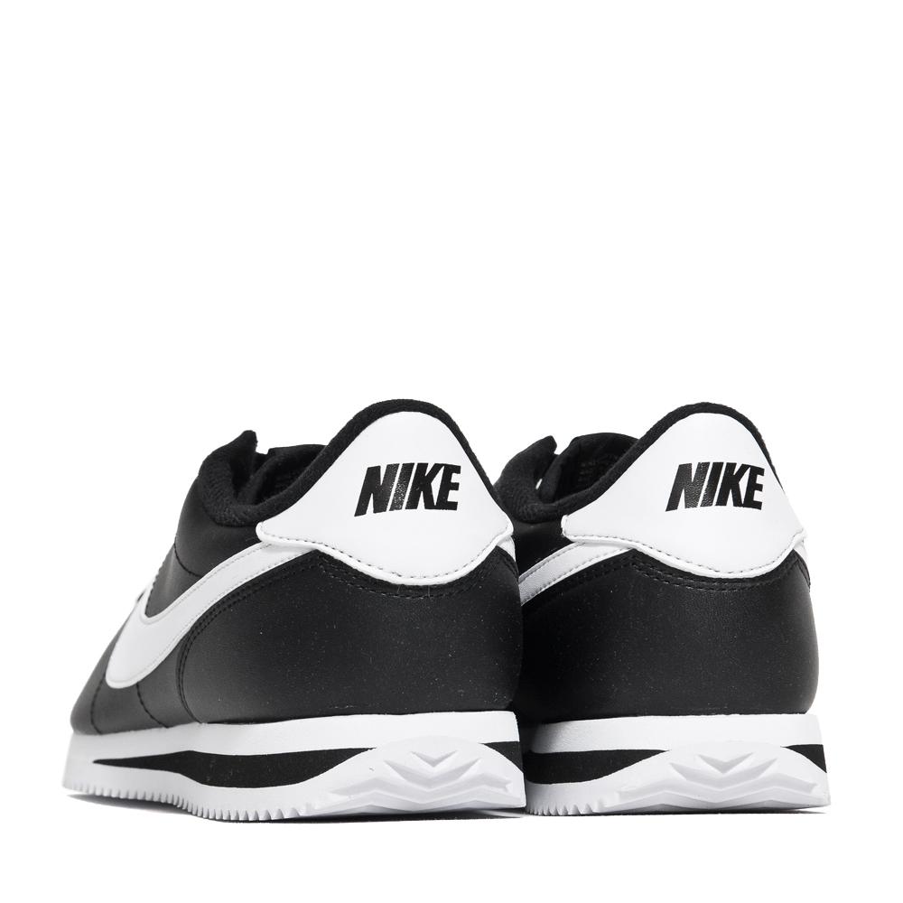Nike Cortez Basic Leather Black/White at shoplostfound, back