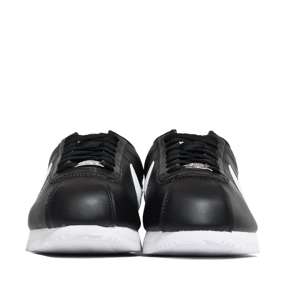 Nike Cortez Basic Leather Black/White at shoplostfound, front