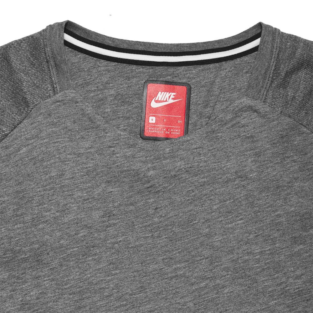 Nike Sportswear Bonded SS Top Carbon/Black at shoplostfound, neck