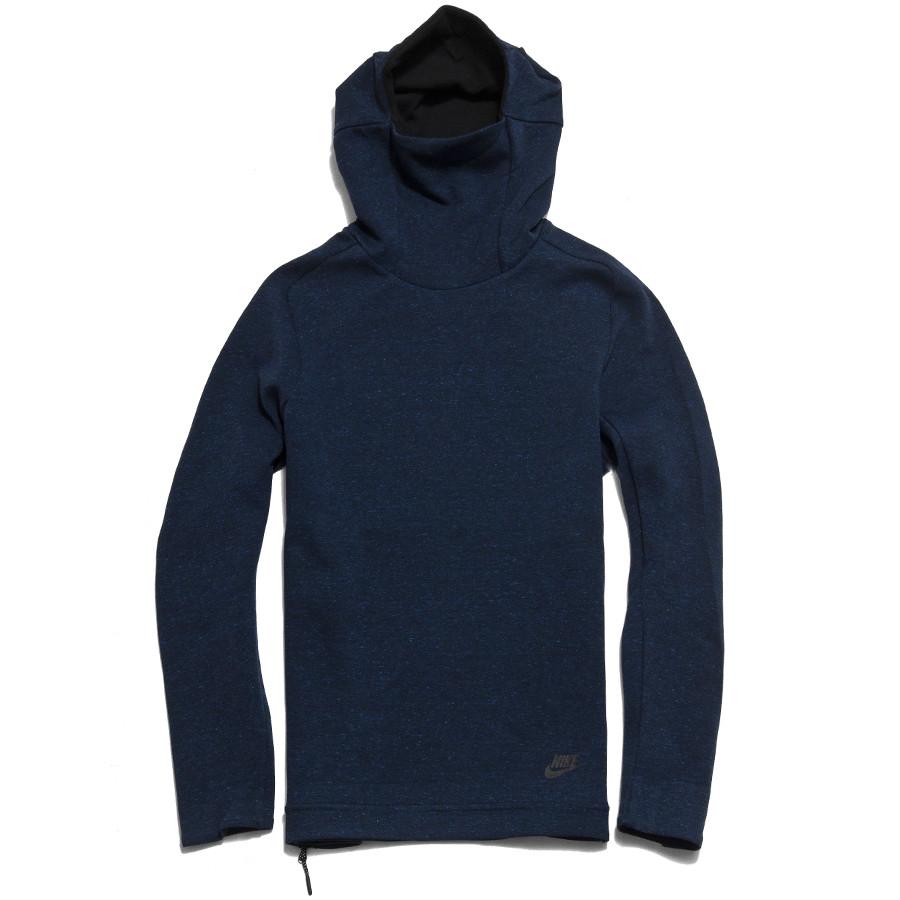 Nike Sportswear Tech Fleece Funnel-Neck Obsidian Heather 805214-473 at shoplostfound in Toronto, front