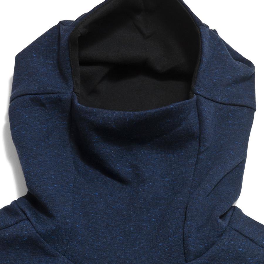 Nike Sportswear Tech Fleece Funnel-Neck Obsidian Heather 805214-473 at shoplostfound in Toronto, collar