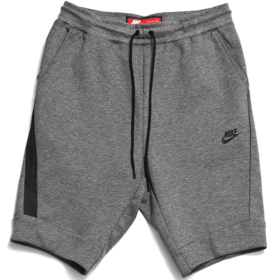 Nike Sportswear Tech Fleece Shorts Carbon Heather 805160-091 at shoplostfound in Toronto, front