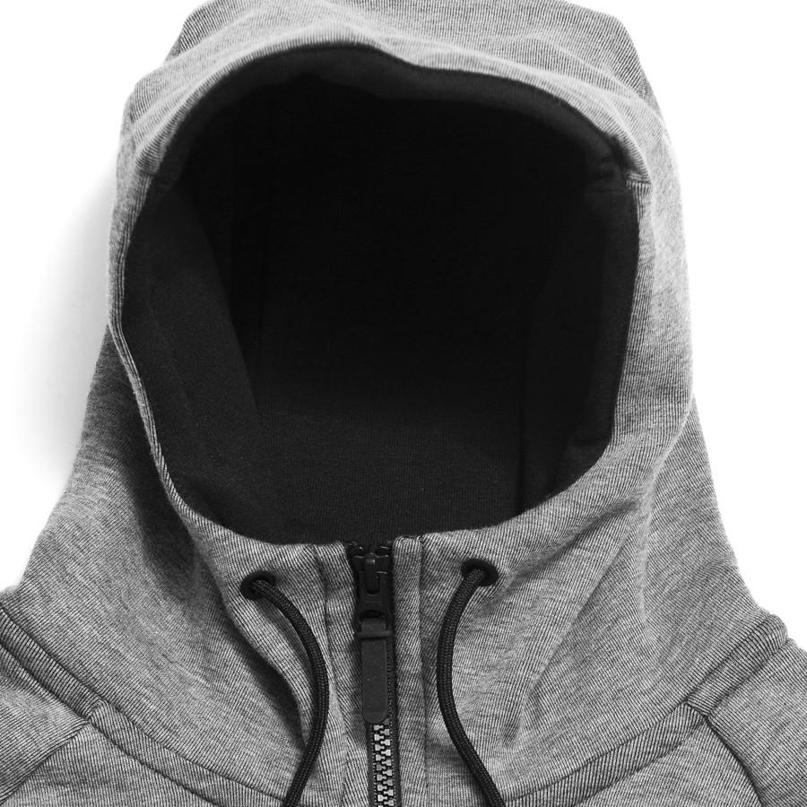 Nike Sportswear Tech Fleece Windrunner Carbon Heather 805144-091 at shoplostfound in Toronto, collar