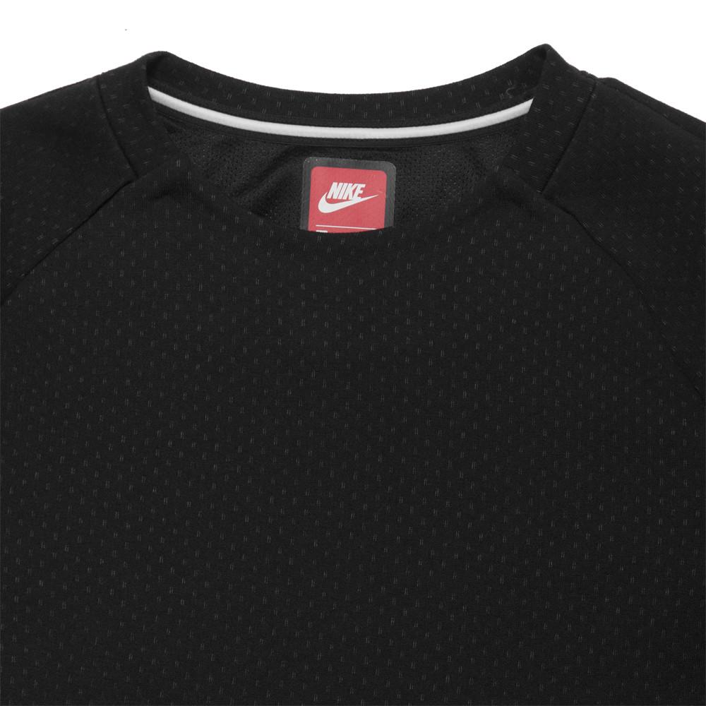 Nike Sportswear Tech Fleece Bluza Crew Black at shoplostfound, neck