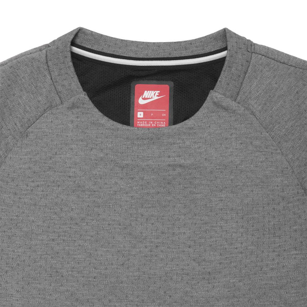 Nike Sportswear Tech Fleece Bluza Crew Grey at shoplostfound, neck