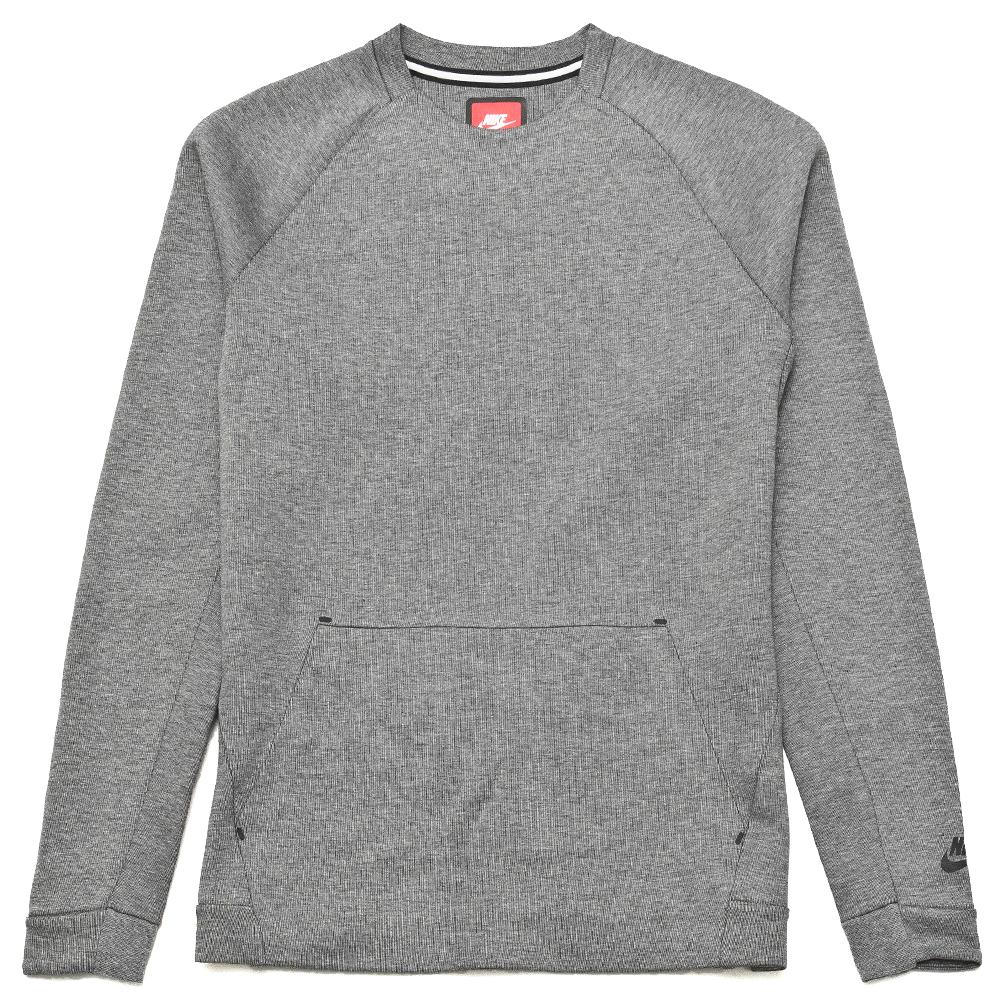 Nike Sportswear Tech Fleece Crew Carbon Heather at shoplostfound, front