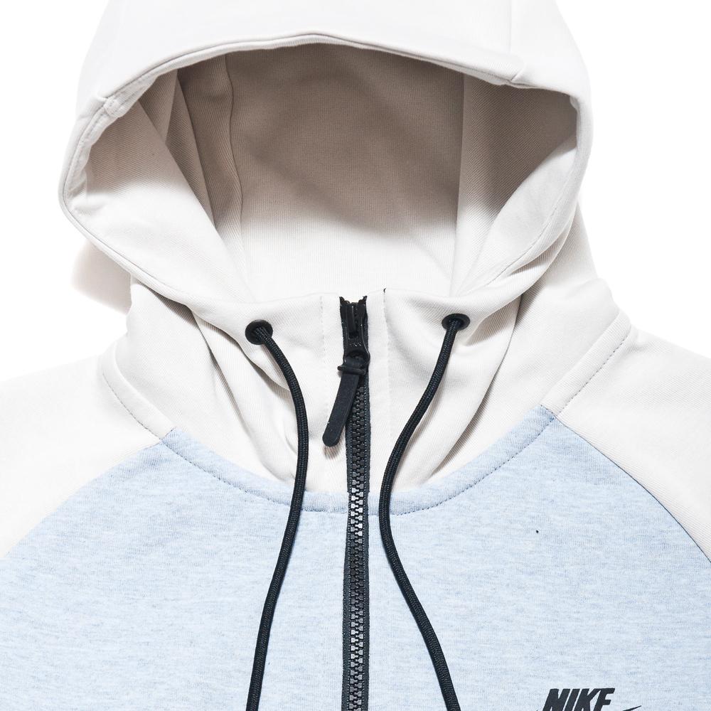 Nike Sportswear Tech Fleece Windrunner Glacier Grey at shoplostfound, neck