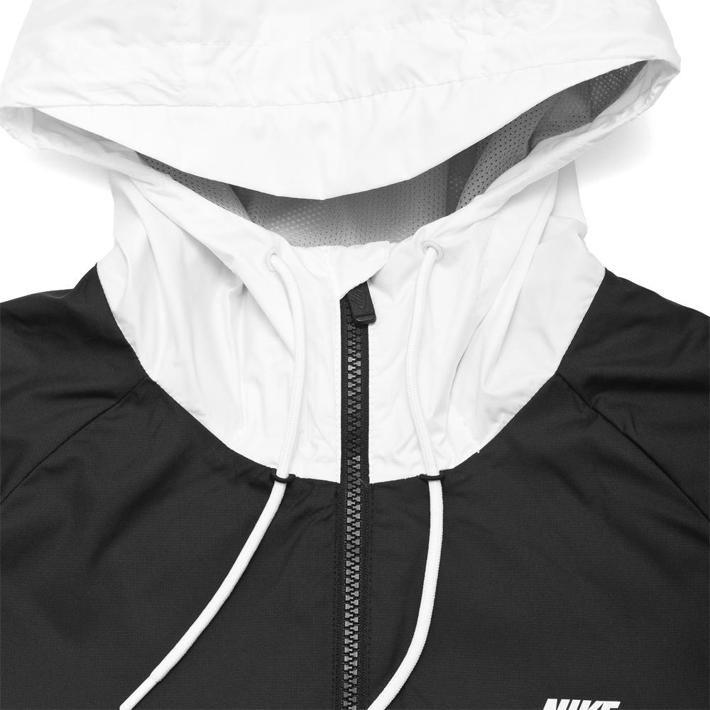 Nike Sportswear Windrunner White/Black/Wolf Grey at shoplostfound, neck
