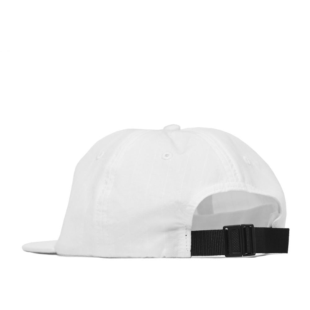 Norse Projects 6 Panel Fine Stripe Flat Cap White at shoplostfound, back