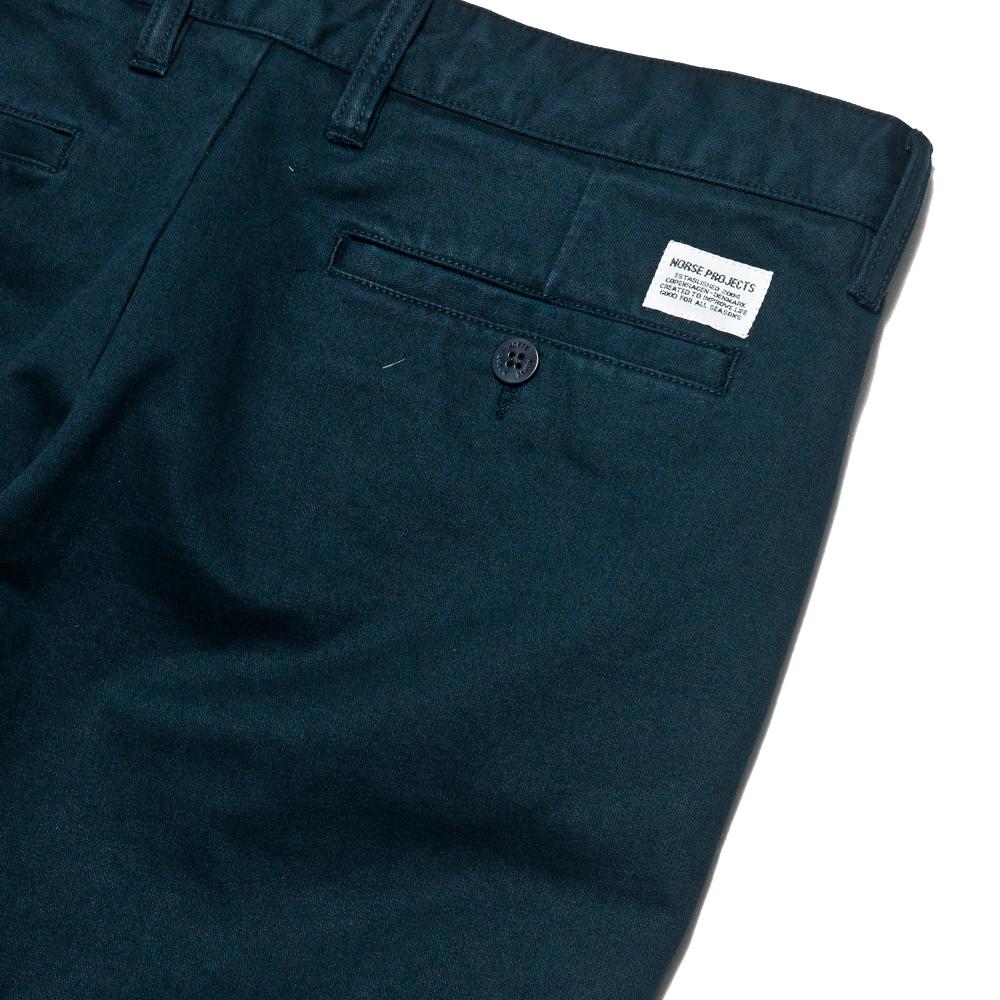 Norse Projects Aros Heavy Chino Navy at shoplostfound, detail