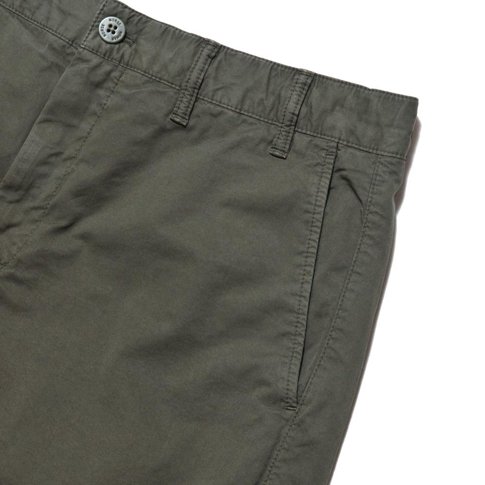 Norse Projects Aros Light Twill Shorts Dried Olive at shoplostfound, pocket