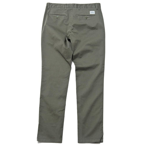 Norse Projects Aros Slim Light Stretch Dried Olive at shoplostfound, front