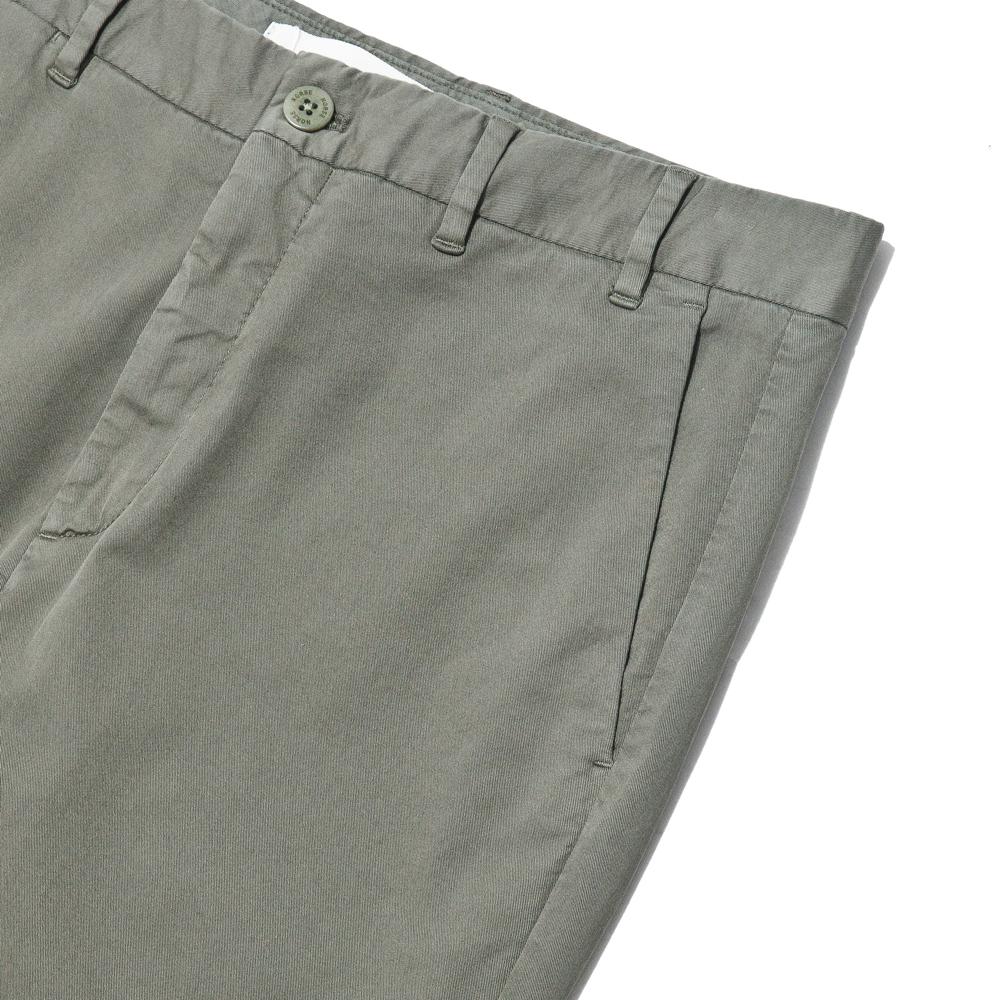 Norse Projects Aros Slim Light Stretch Dried Olive at shoplostfound, pocket