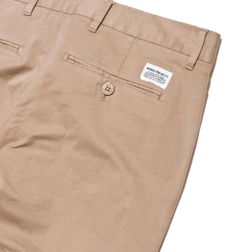 Norse Projects Aros Slim Light Stretch Utility Khaki at shoplostfound, detail