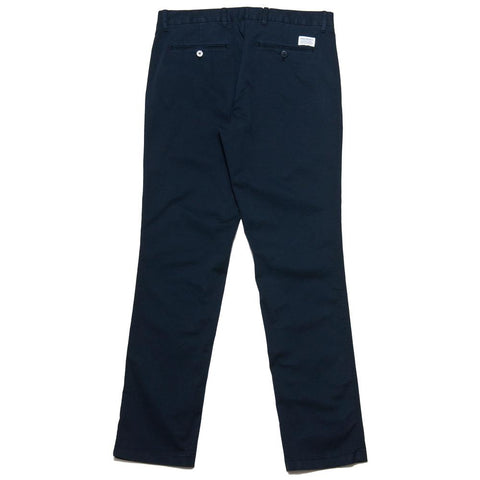 Norse Projects Aros Slim Light Stretch Utility Dark Navy at shoplostfound, front