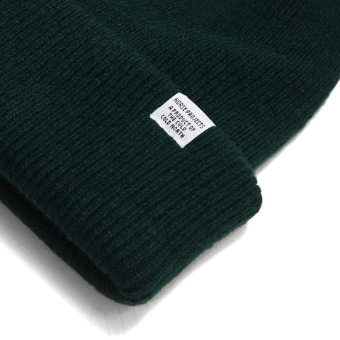 Norse Projects Beanie Quartz Green at shoplostfound, front