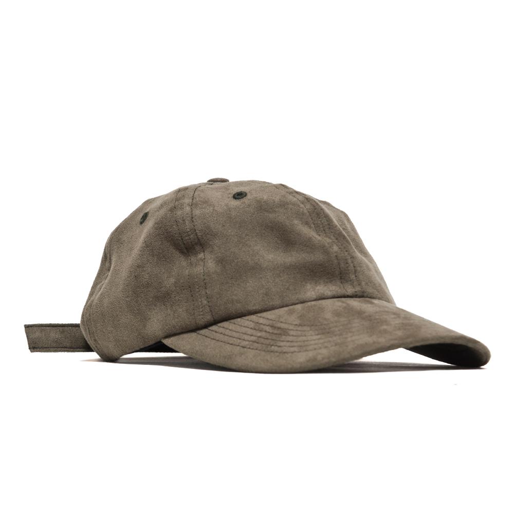 Norse Projects Fake Suede Sports Cap Dried Olive at shoplostfound, 45