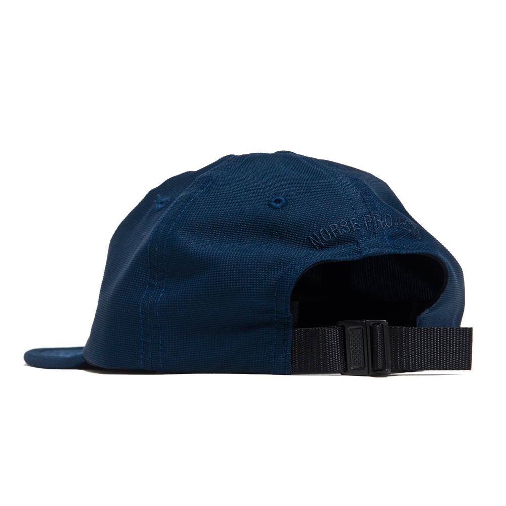 Norse Projects Foldable Sports Cap Navy at shoplostfound, back
