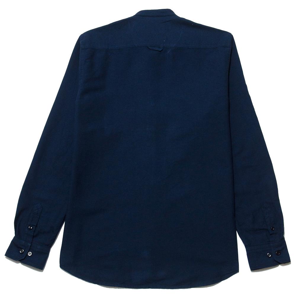 Norse Projects Hans Collarless Oxford Dark Navy at shoplostfound, back