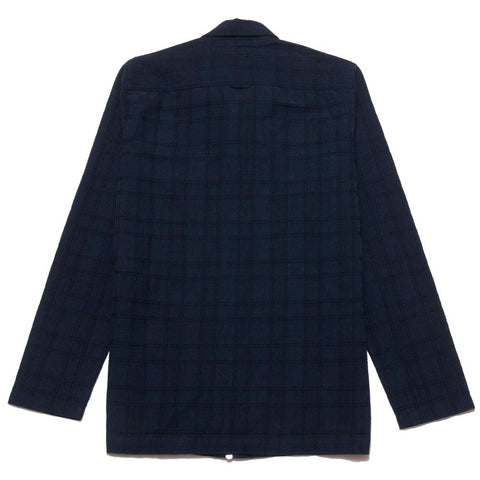 Norse Projects Jens Seersucker Check Dark Navy at shoplostfound, front