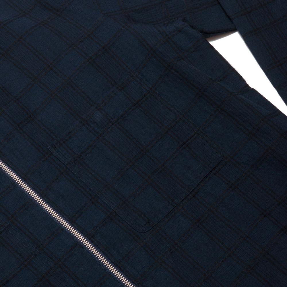 Norse Projects Jens Seersucker Check Dark Navy at shoplostfound, pocket