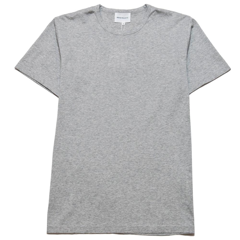 Norse Projects Jesper Mercerized Light Grey Melange at shoplostfound, front