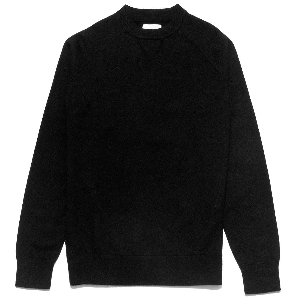 Norse Projects Magnus Boiled Wool Black at shoplostfound, front