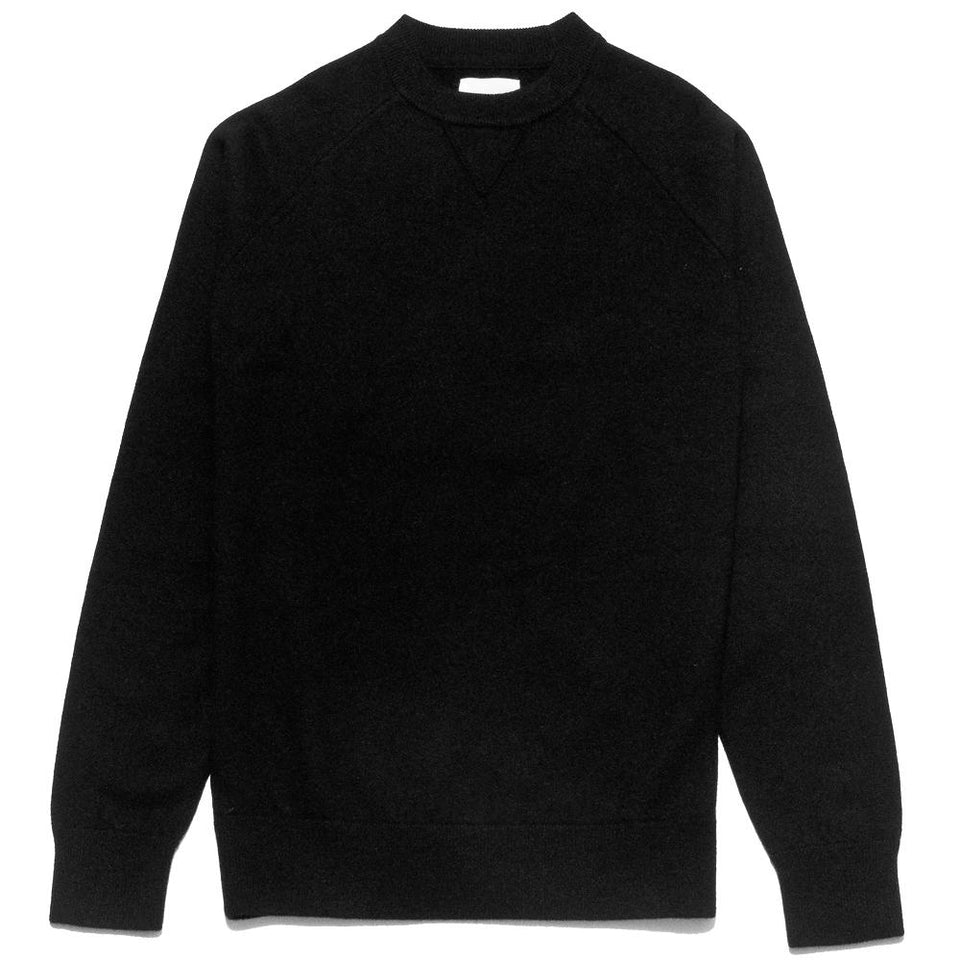Norse Projects Magnus Boiled Wool Black at shoplostfound, front