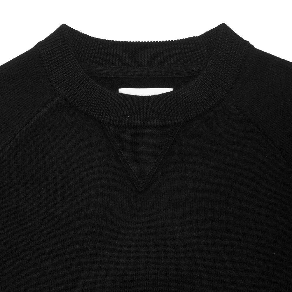 Norse Projects Magnus Boiled Wool Black at shoplostfound, neck