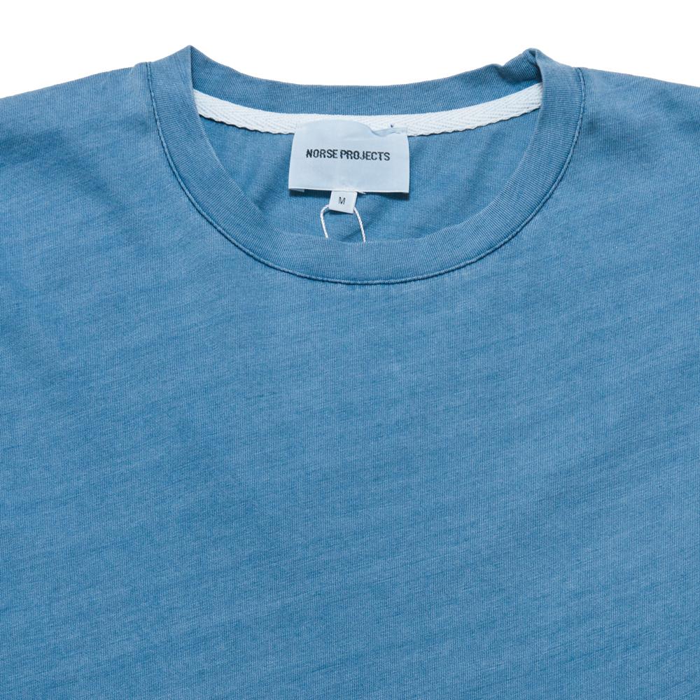 Norse Projects Niels Indigo Sunwashed at shoplostfound, neck