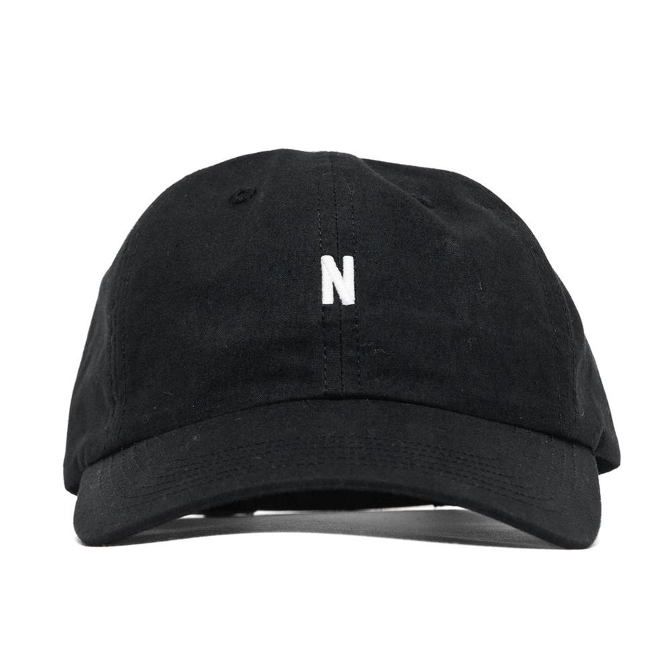 Norse Projects Norse Sports Cap Black at shoplostfound, front