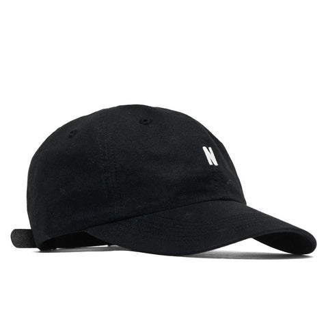 Norse Projects Norse Sports Cap Black at shoplostfound, front