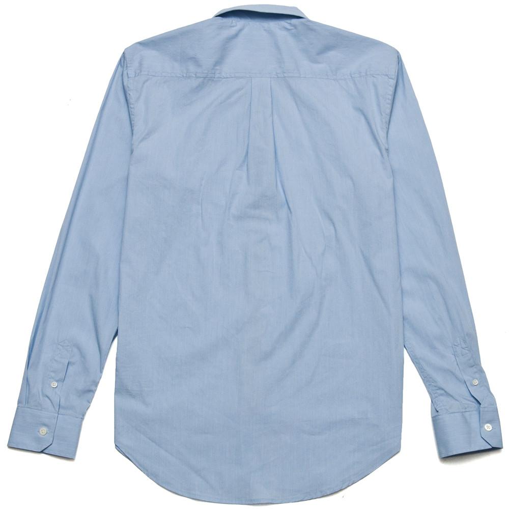 Norse Projects Osvald Compact Poplin Zip Pale Blue at shoplostfound, back