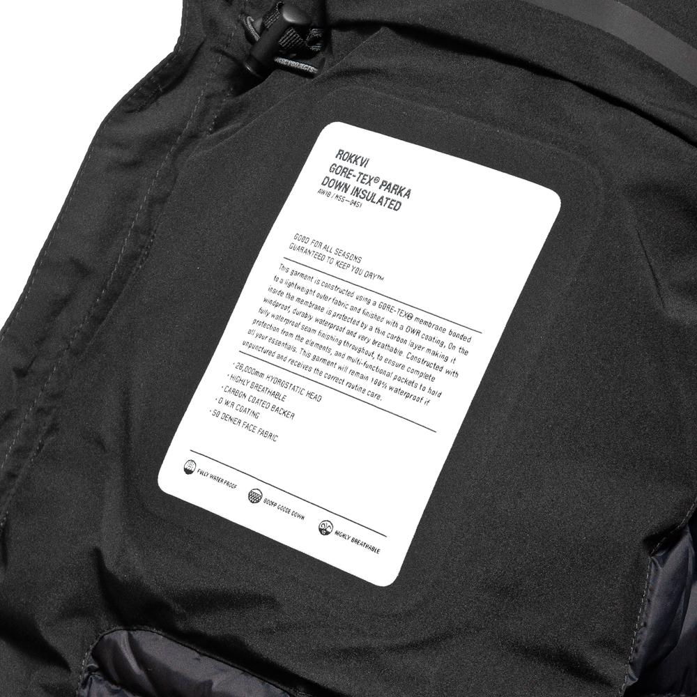 Norse Projects Rokkvi 4.0 Gore-Tex® Black at shoplostfound, tag 1