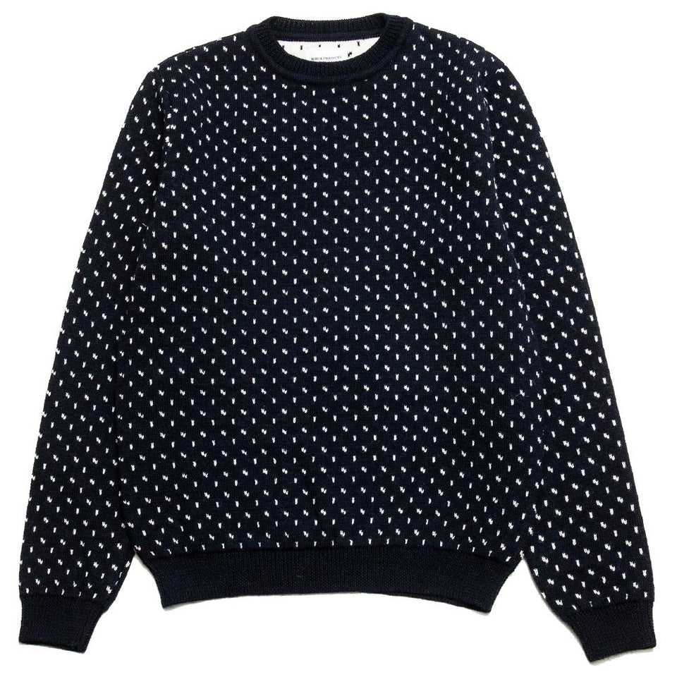 Norse Projects Sigfred Norwegian Birdseye Dark Navy at shoplostfound, front