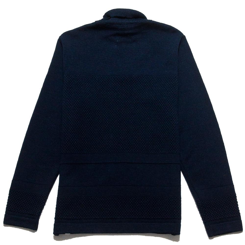 Norse Projects Skagen Roll Neck Wool Dark Navy at shoplostfound, back