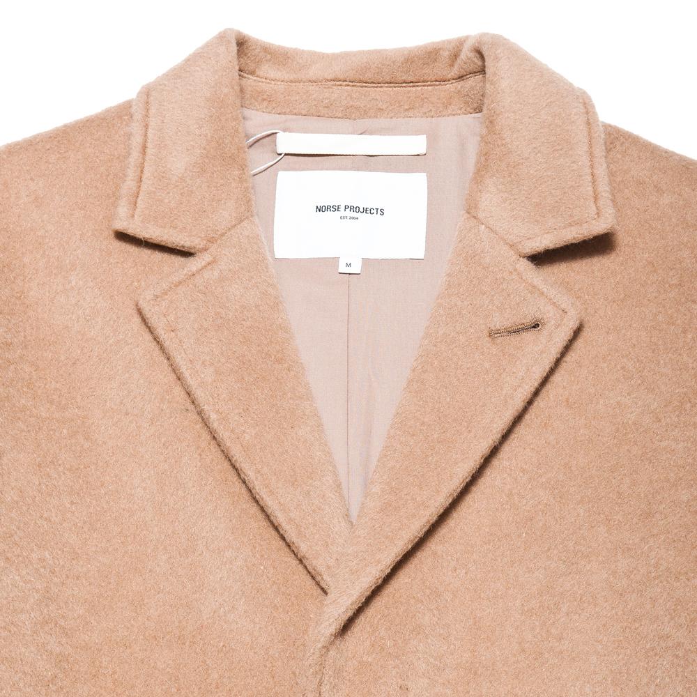 Norse Projects Sundsval Mohair Camel at shoplostfound, neck