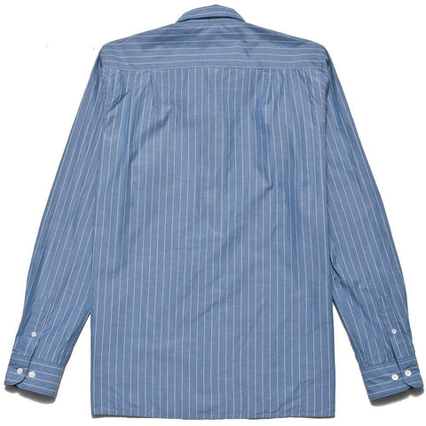 Norse Projects Theo Fine Stripe Sky Blue at shoplostfound, front