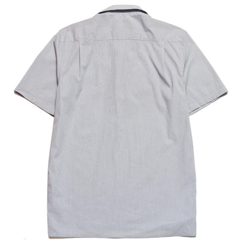 Norse Projects Theo SS Compact Poplin Fine Stripe at shoplostfound, front