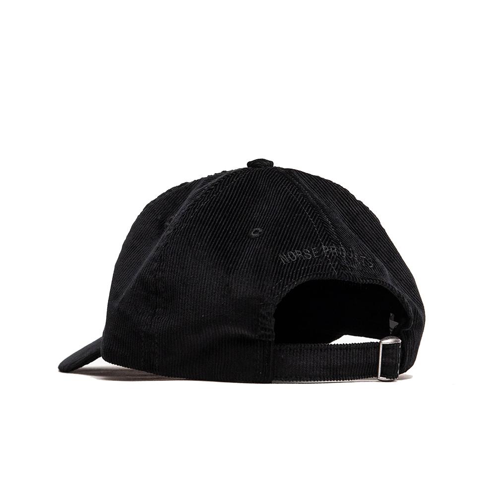 Norse Projects Thin Cord Sports Cap Boot Black at shoplostfound, back