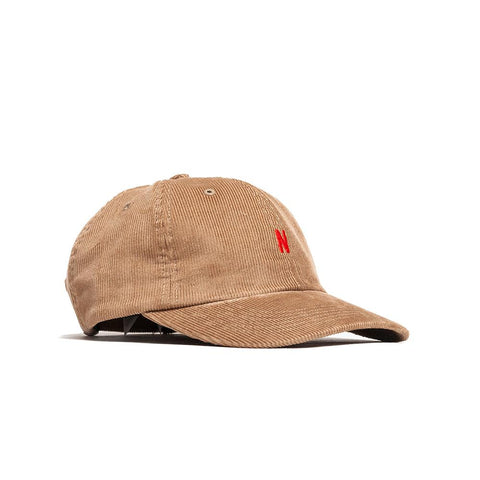 Norse Projects Thin Cord Sports Cap Camel at shoplostfound, front