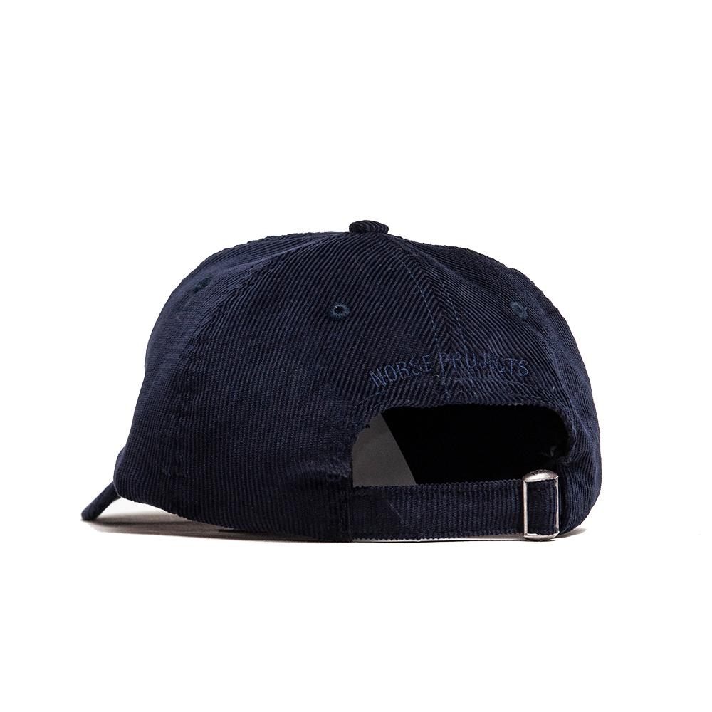 Norse Projects Thin Cord Sports Cap Dark Navy at shoplostfound, back