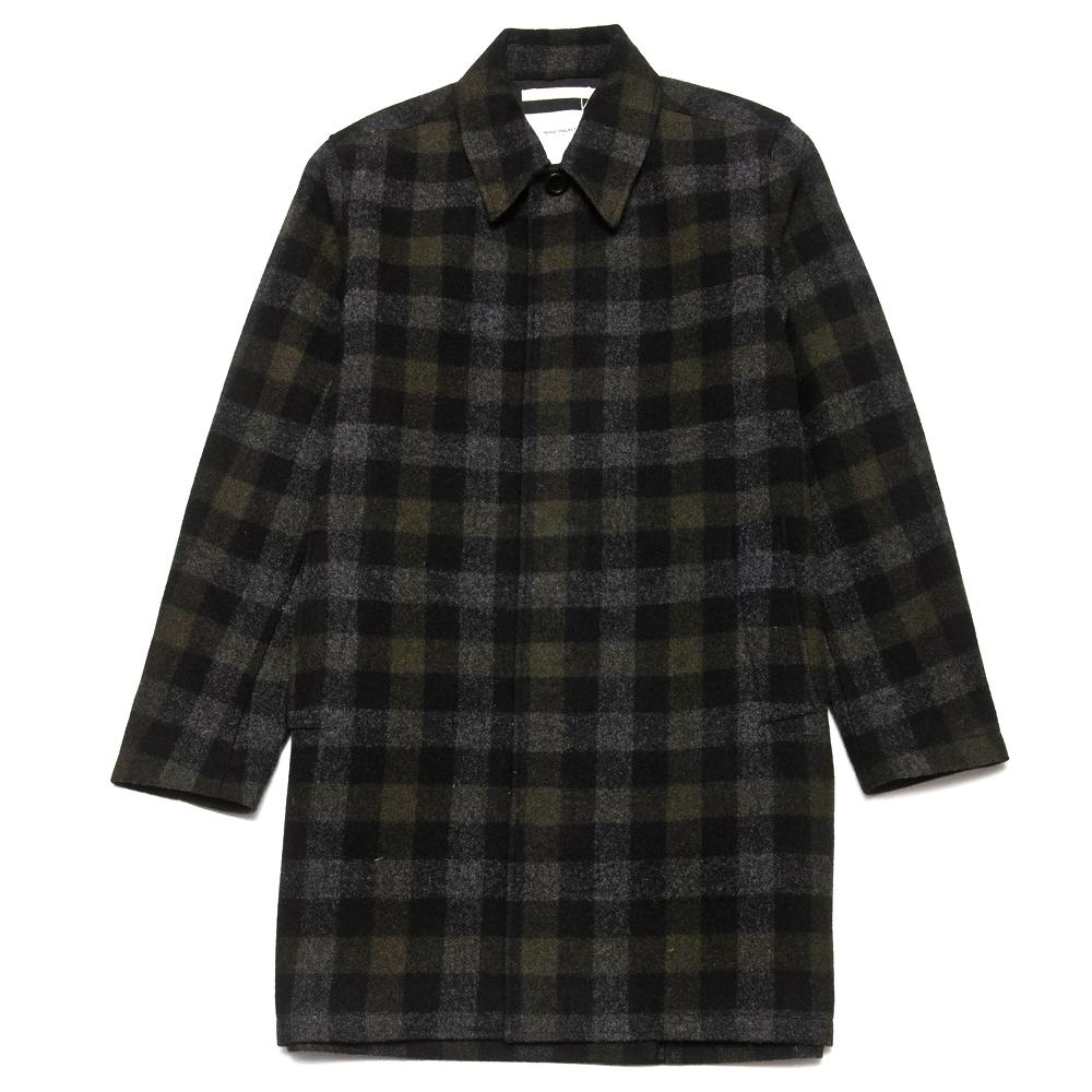 Norse Projects Thor Wool Check Magnet Grey at shoplostfound, front