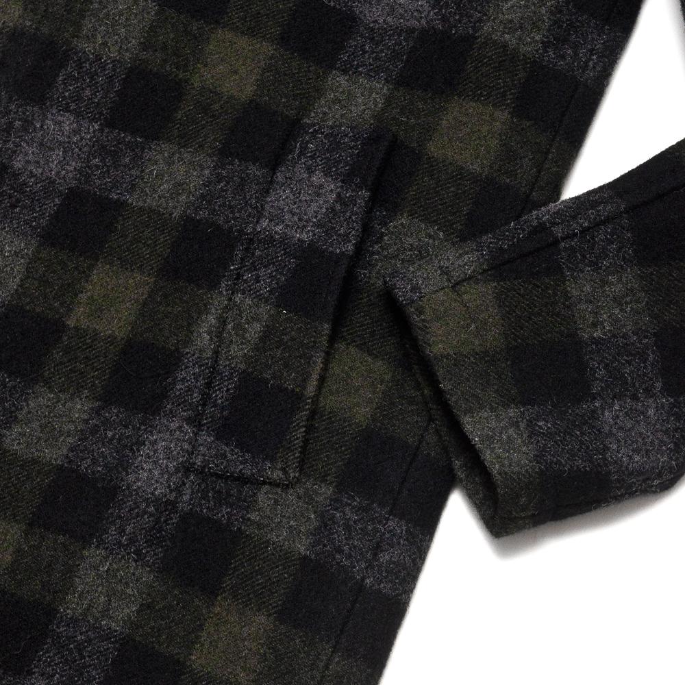 Norse Projects Thor Wool Check Magnet Grey at shoplostfound, cuff