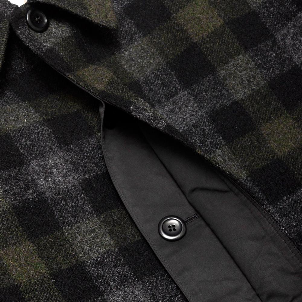 Norse Projects Thor Wool Check Magnet Grey at shoplostfound, buttons