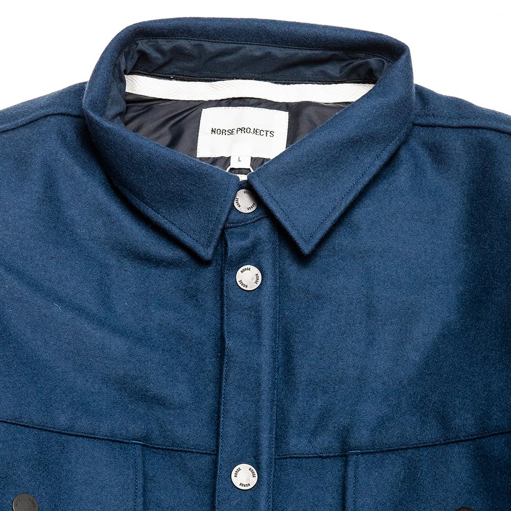 Norse Projects Villads Melton Navy at shoplostfound, neck