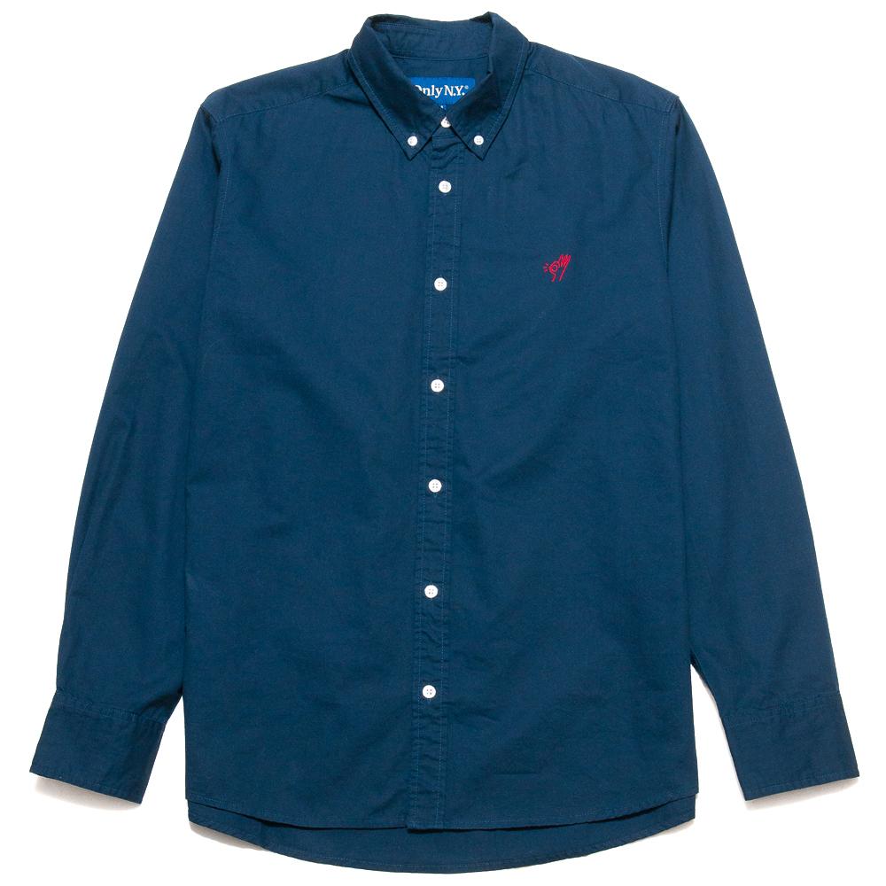 Only NY OK Cotton Twill Shirt Navy at shoplostfound, front