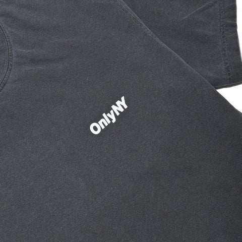 Only NY Pigment Dyed Logo Tee Black at shoplostfound, front